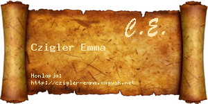 Czigler Emma névjegykártya